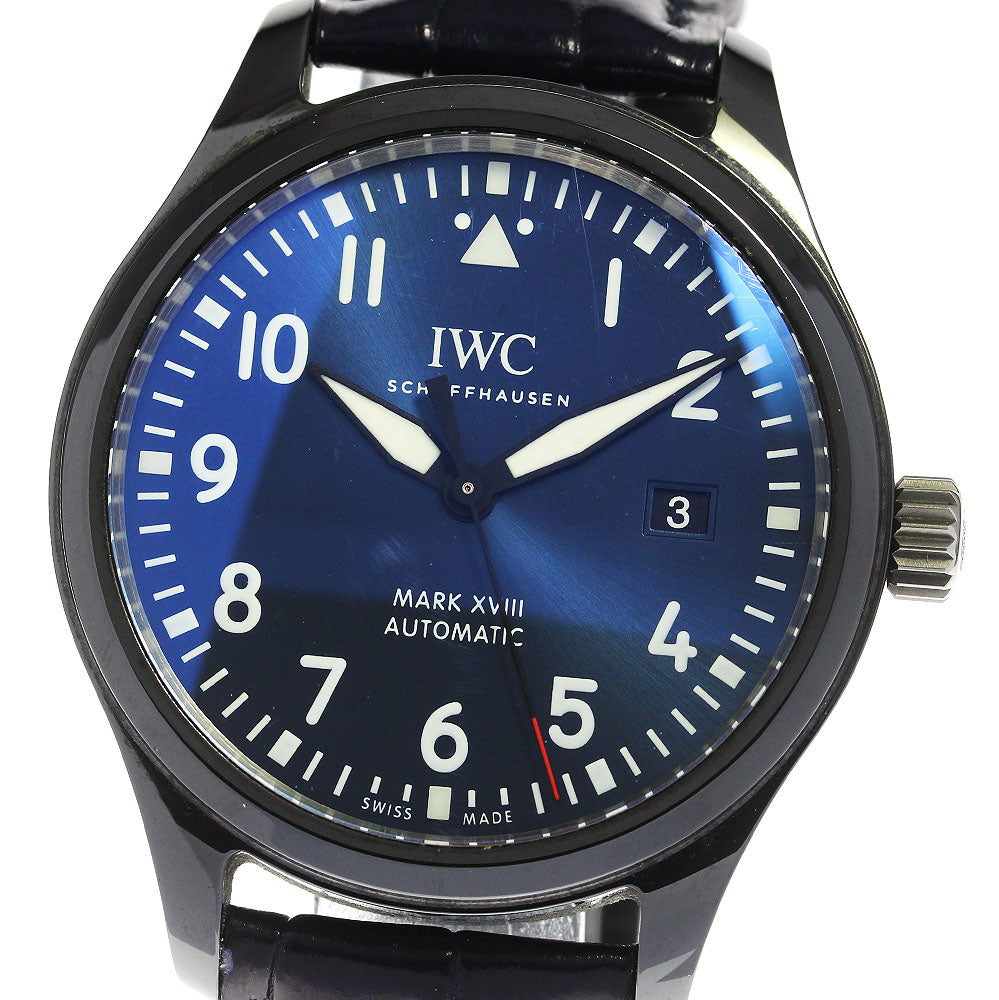 IWC SCHAFFHAUSEN Pilot's Watch Mark XVIII Laureus Sport for Good IW324703 Navy Dial Automatic Men's Watch_820715
