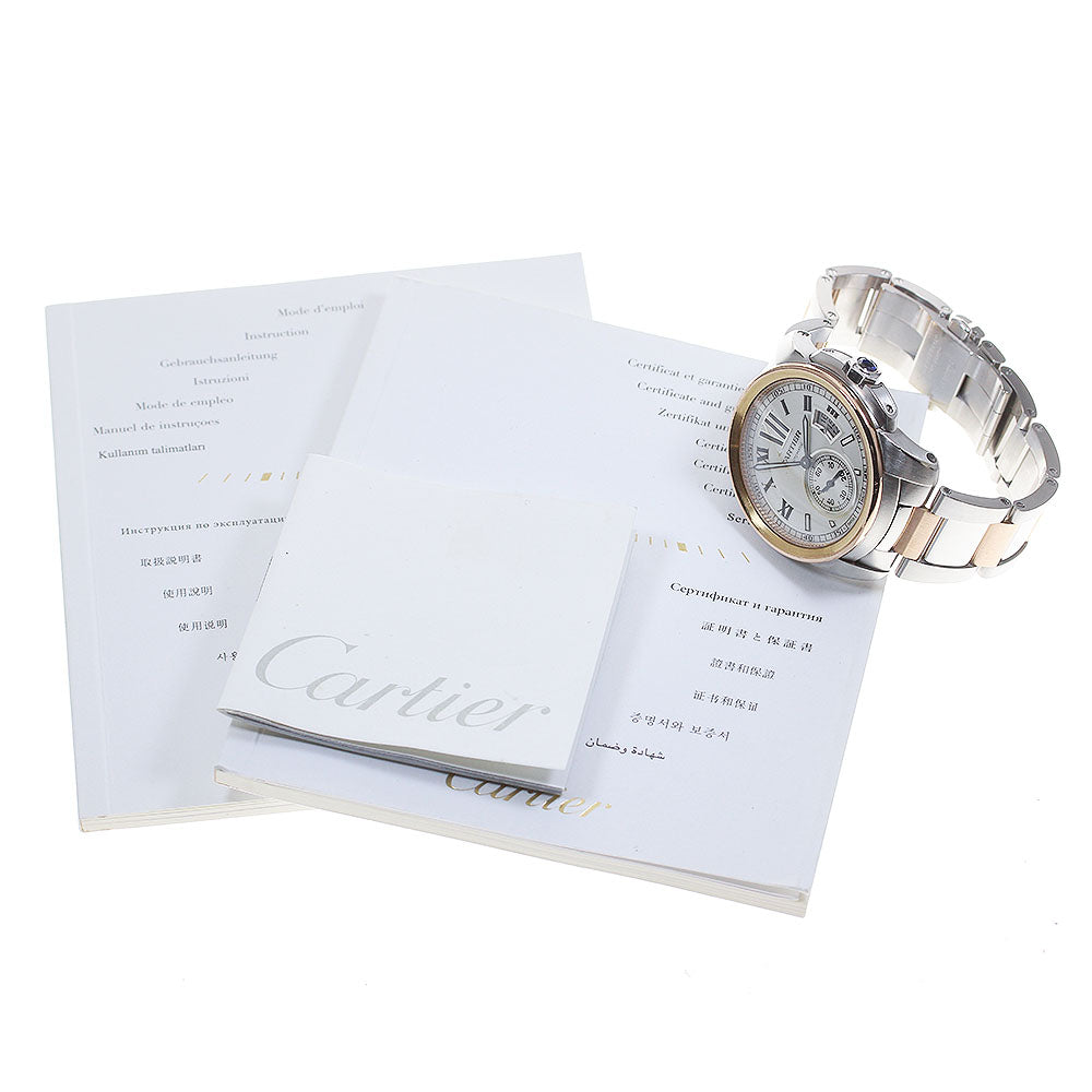 CARTIER Calibre de Cartier W7100036 PG2 tone Silver Dial AT Men's Watch_820740