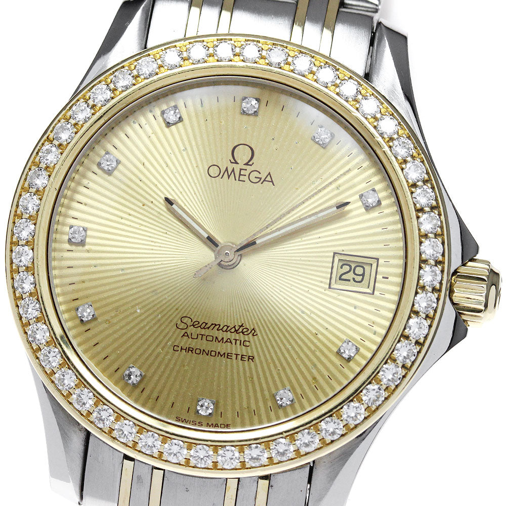 OMEGA Seamaster120 2305.15 Diamond Bezel 11P Gold Dial Automatic Men's_820759