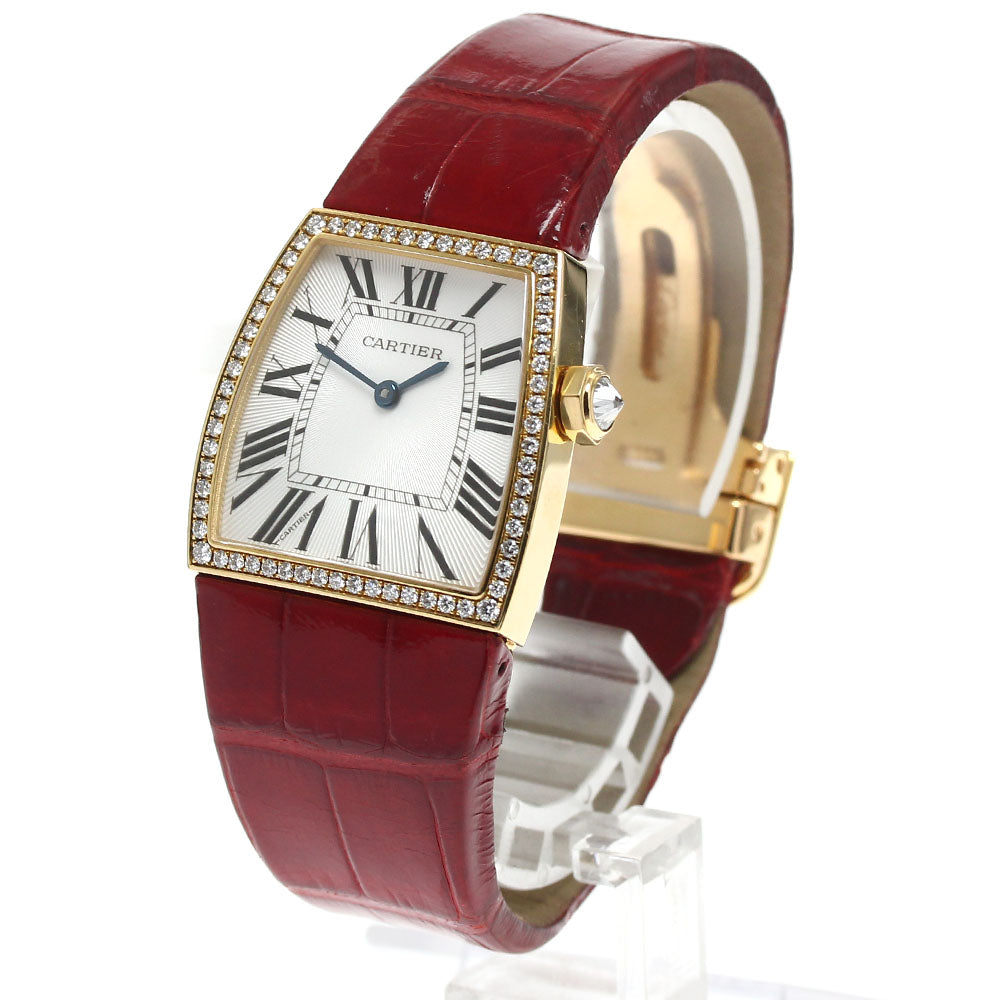 CARTIER Ladonia WE600251 K18YG diamond bezel Silver Dial Quartz Ladies Watch_820814