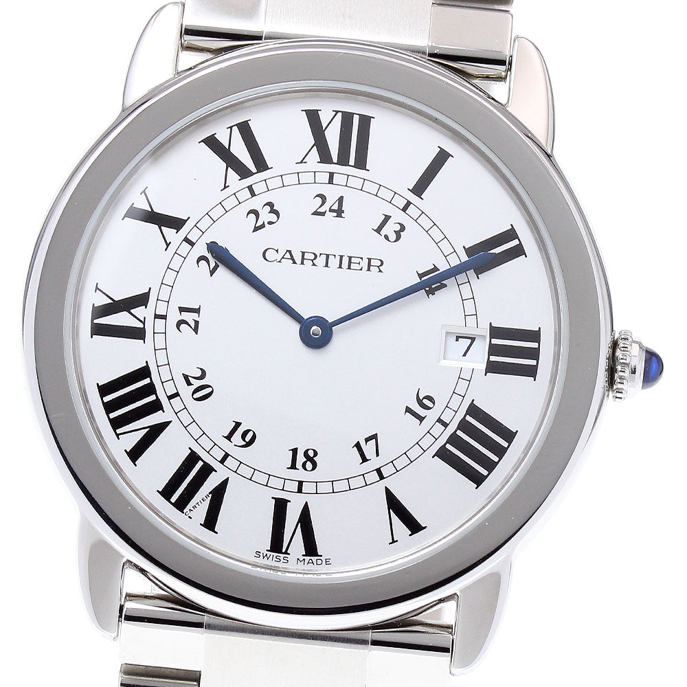 CARTIER Ronde SoloLM W6701005 Date Silver Dial Quartz Men's Watch_820821