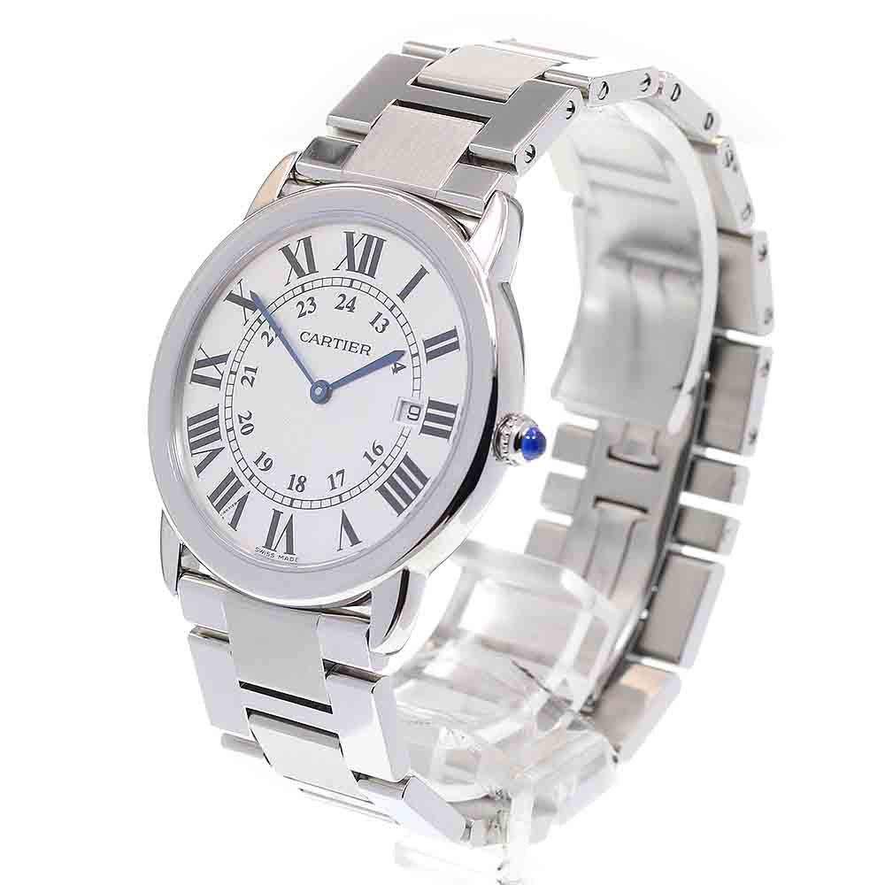 CARTIER Ronde SoloLM W6701005 Date Silver Dial Quartz Men's Watch_820823