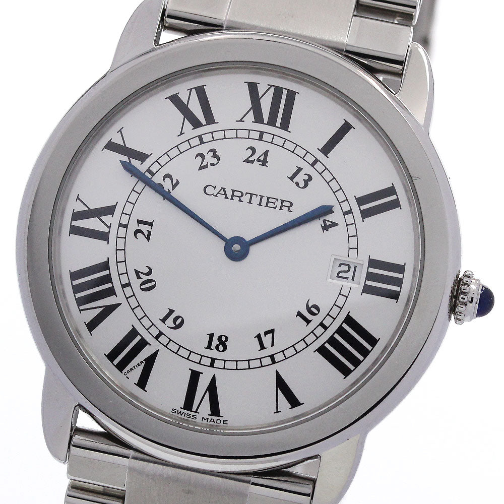 CARTIER Ronde Solo LM W6701005 Date Silver Dial Quartz Men's Watch_820824