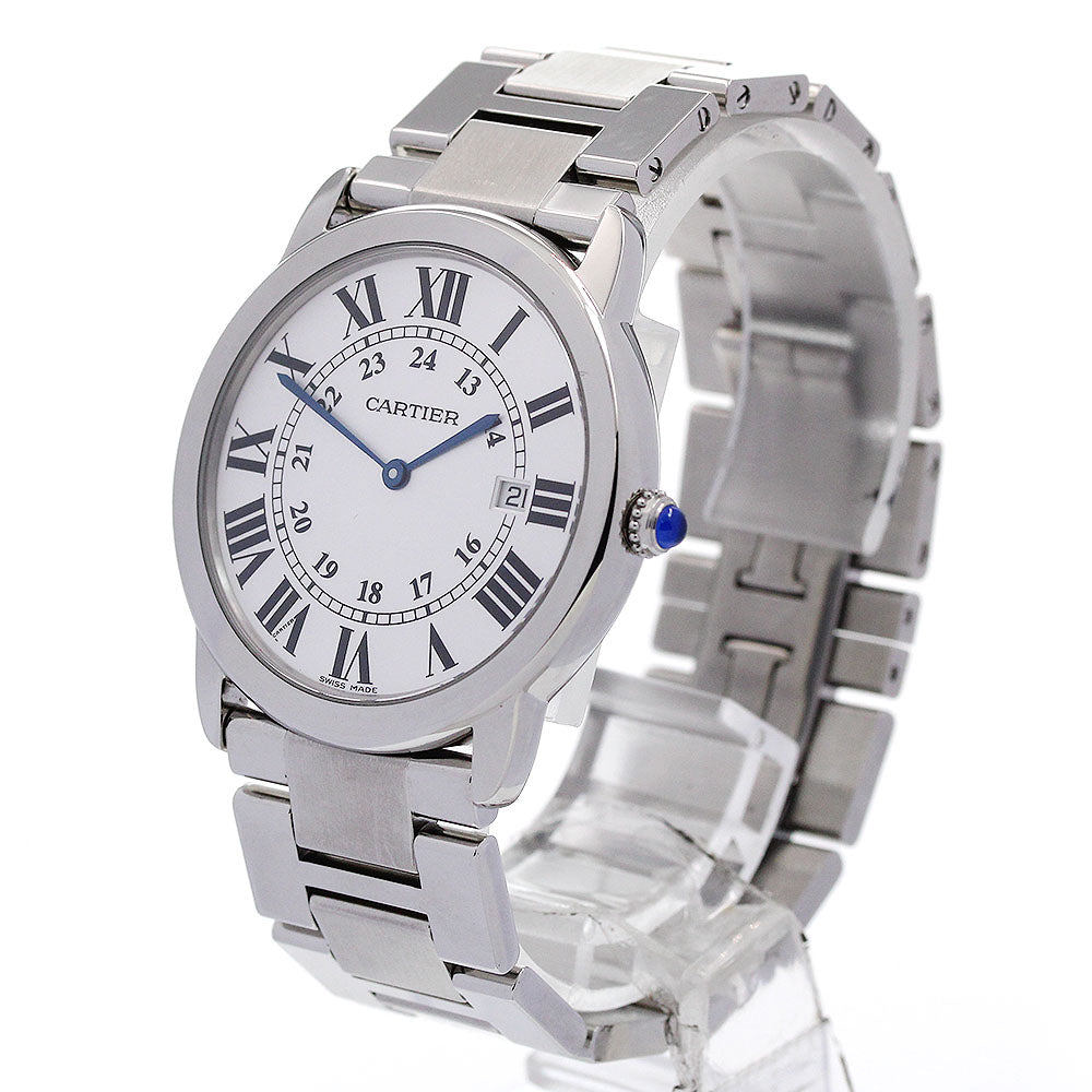 CARTIER Ronde Solo LM W6701005 Date Silver Dial Quartz Men's Watch_820824