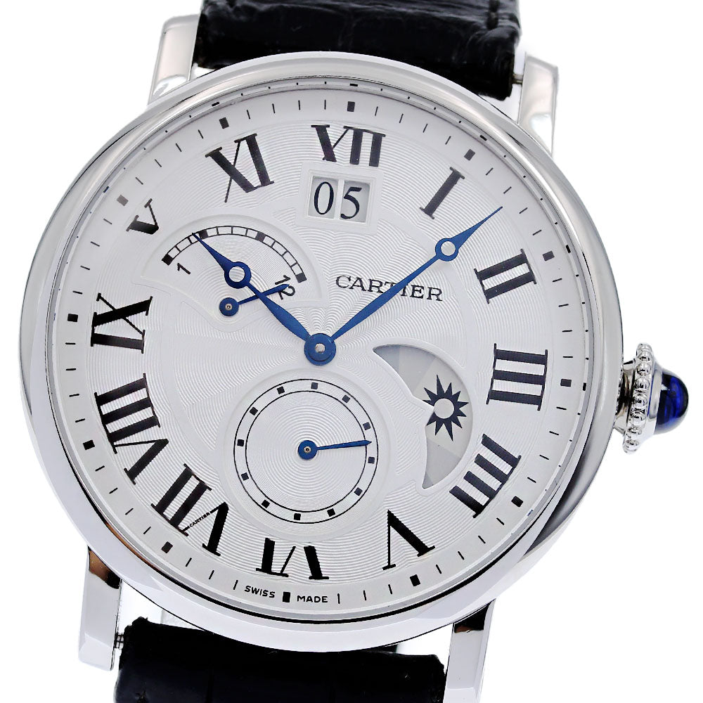 CARTIER Rotondo de Cartier W1556368 grand date retrograde Silver Dial Automatic Men's Watch_820831