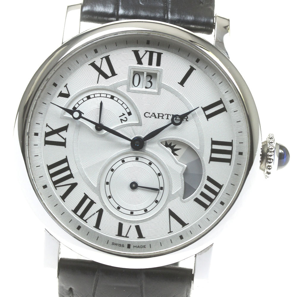CARTIER Rotondo de Cartier W1556368 grand date retrograde Silver Dial Automatic Men's Watch_820832