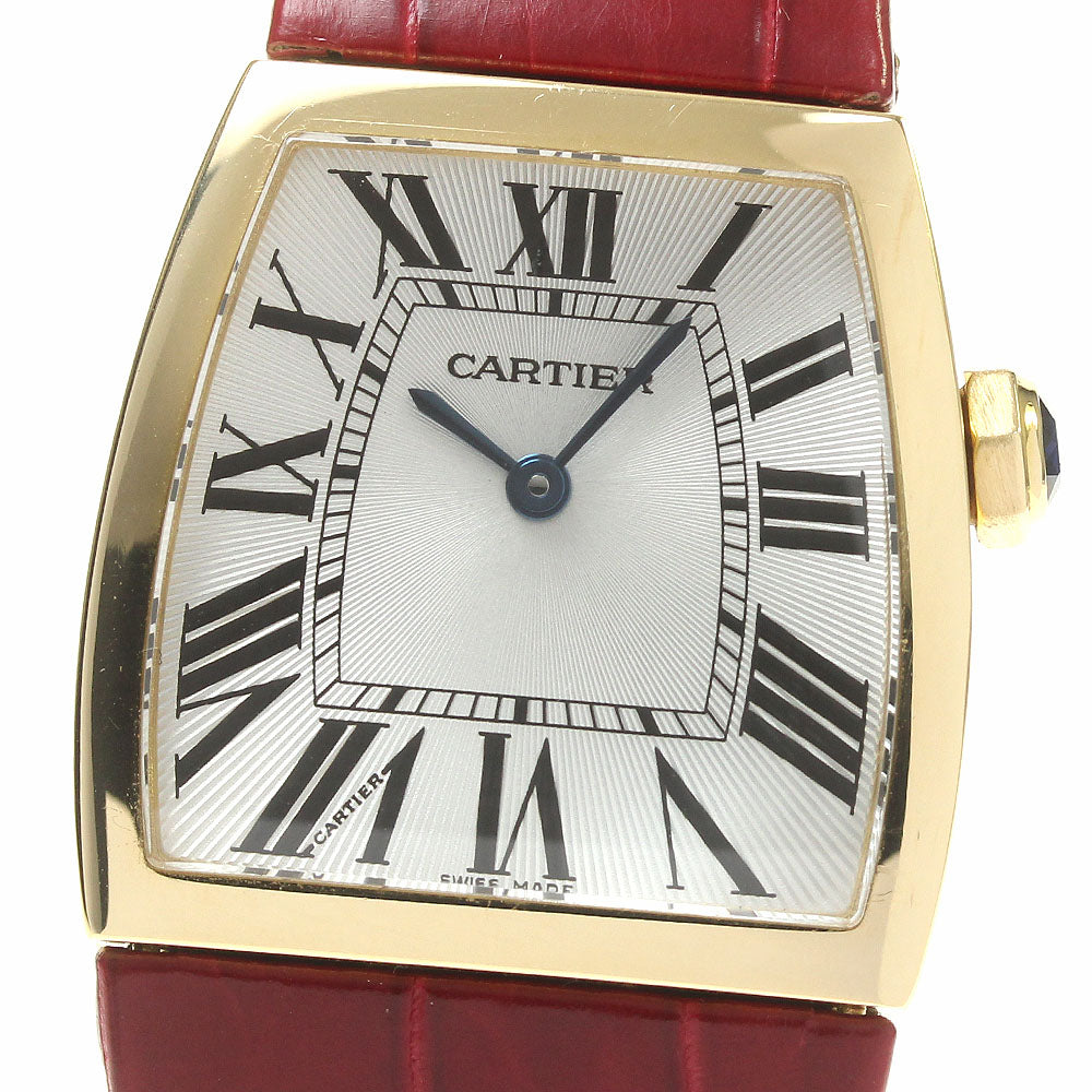 CARTIER La dona W6400156 18K Yellow Gold Silver Dial Quartz Ladies Watch_820855