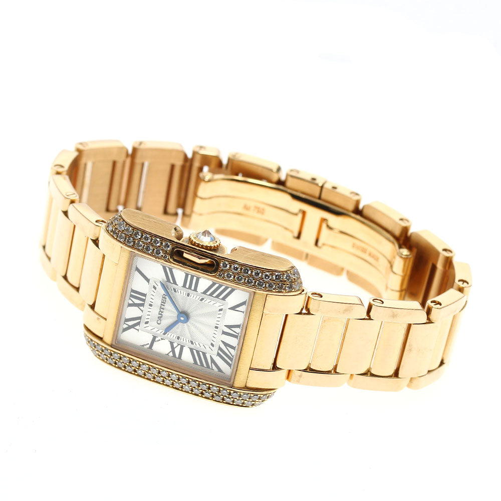 CARTIER Tank Anglaze SM WT100002 K18PG side diamond bezel Quartz Ladies_820857