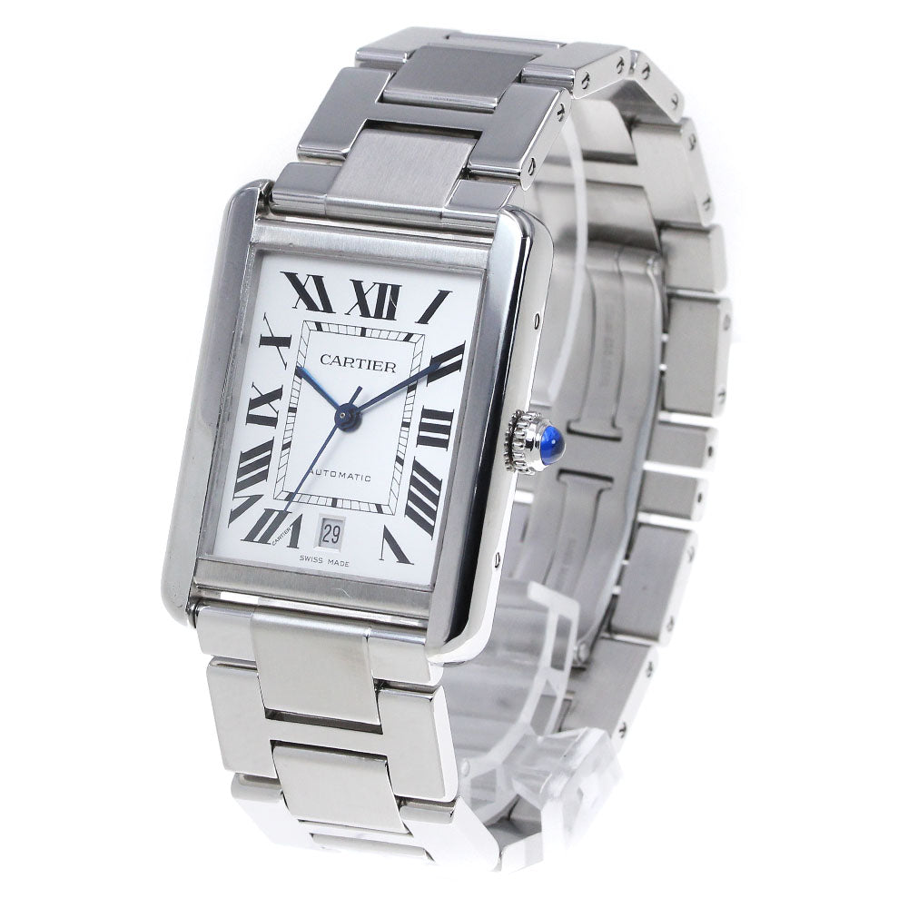 CARTIER Tank solo XL W5200028 Date Silver Dial Automatic Men's Watch_820899