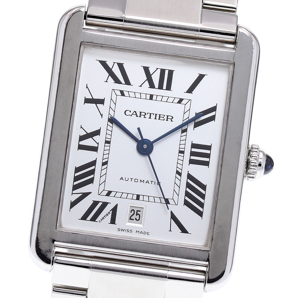 CARTIER Tank solo XL W5200028 Date Silver Dial Automatic Men's Watch_820903