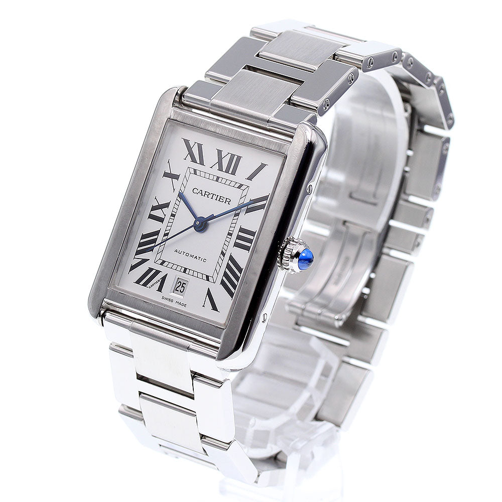 CARTIER Tank solo XL W5200028 Date Silver Dial Automatic Men's Watch_820903
