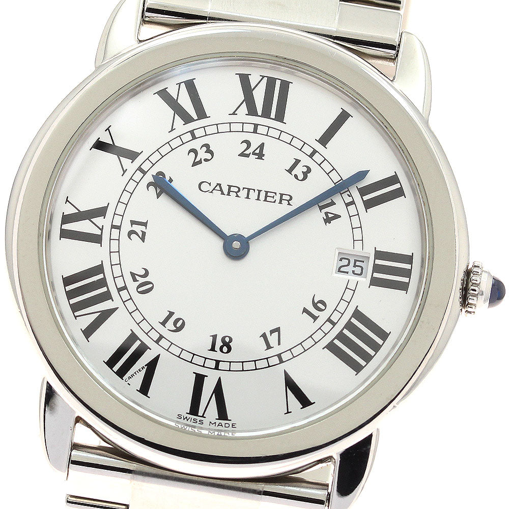 CARTIER Ronde Solo LM W6701005 Date Silver Dial Quartz Men's Watch_820949