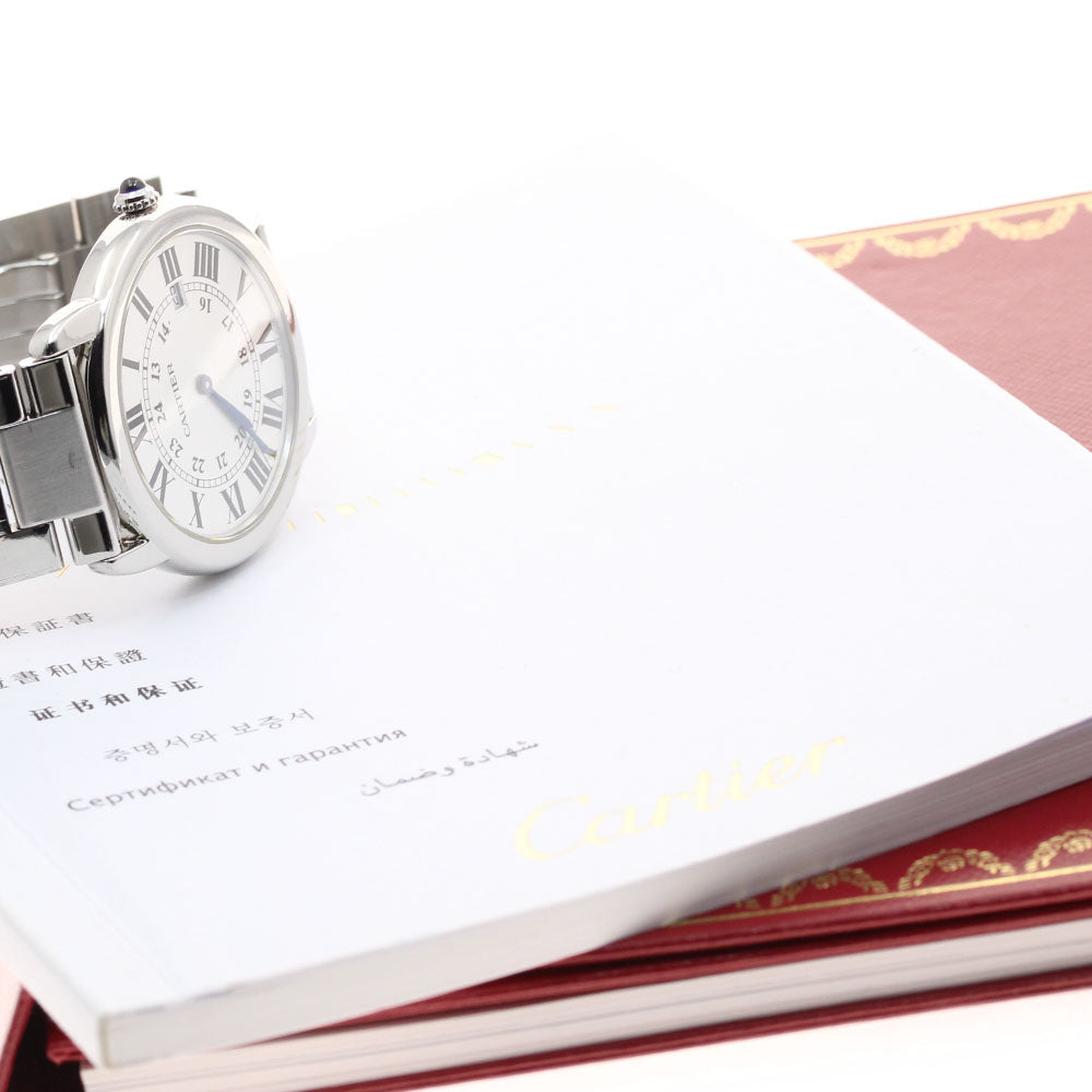 CARTIER Ronde Solo LM W6701005 Date Silver Dial Quartz Men's Watch_820949