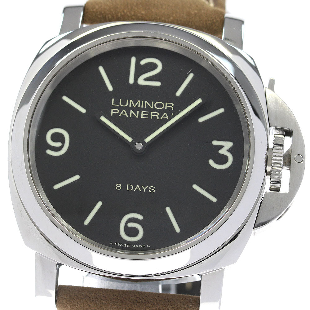PANERAI Luminor Base 8DAYS Acciaio PAM00560 black Dial Hand Winding Men's_820999