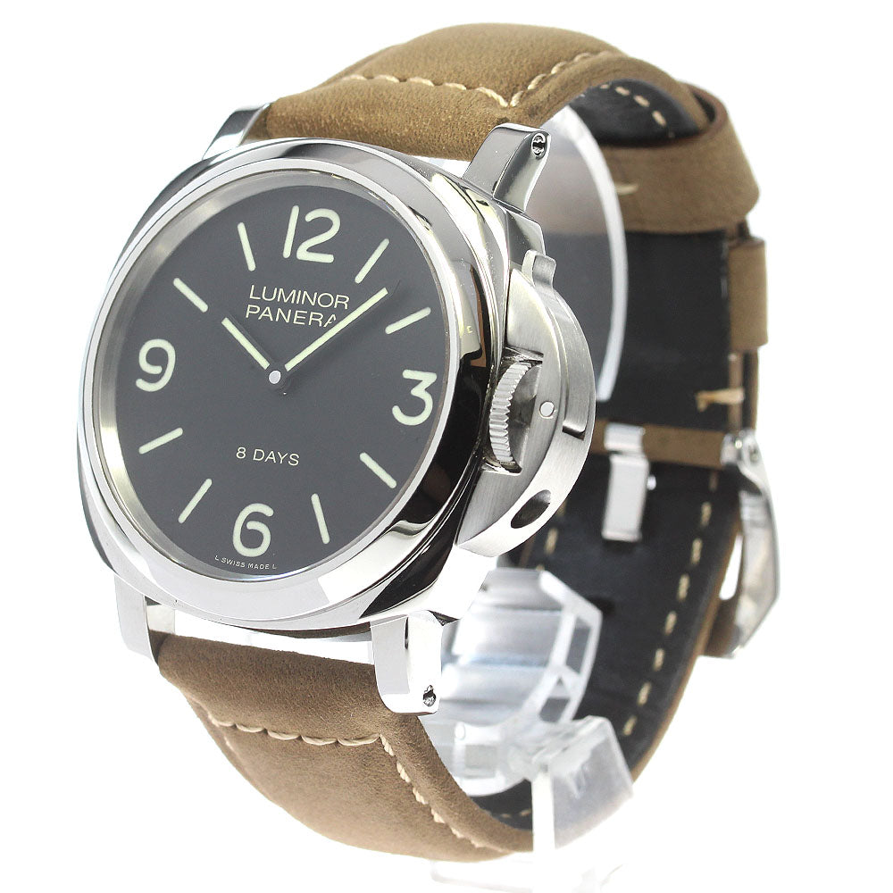 PANERAI Luminor Base 8DAYS Acciaio PAM00560 black Dial Hand Winding Men's_820999