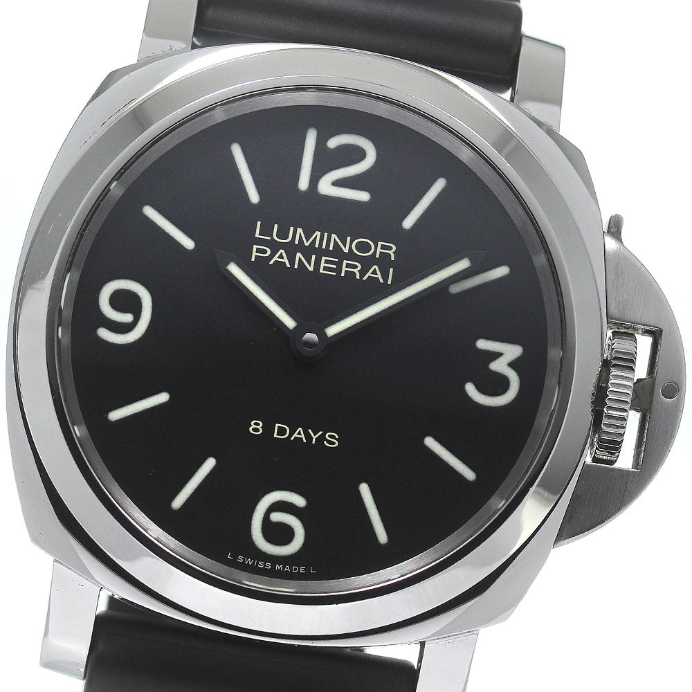 PANERAI Luminor Base 8DAYS Acciaio PAM00560 black Dial Hand Winding Men's_821007