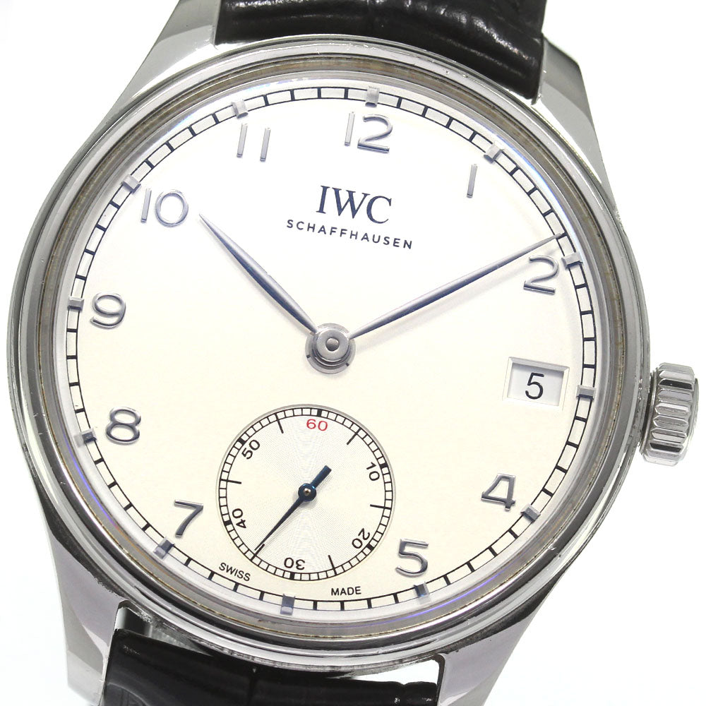 IWC SCHAFFHAUSEN Portugieser Handwind Eight Days IW510203 Silver Dial Hand Winding Men's Watch_821026