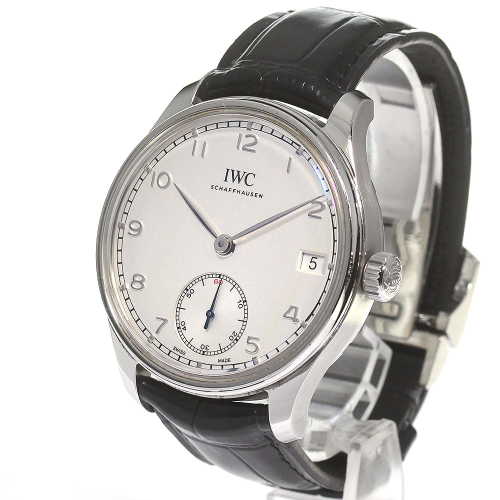 IWC SCHAFFHAUSEN Portugieser Handwind Eight Days IW510203 Silver Dial Hand Winding Men's Watch_821026