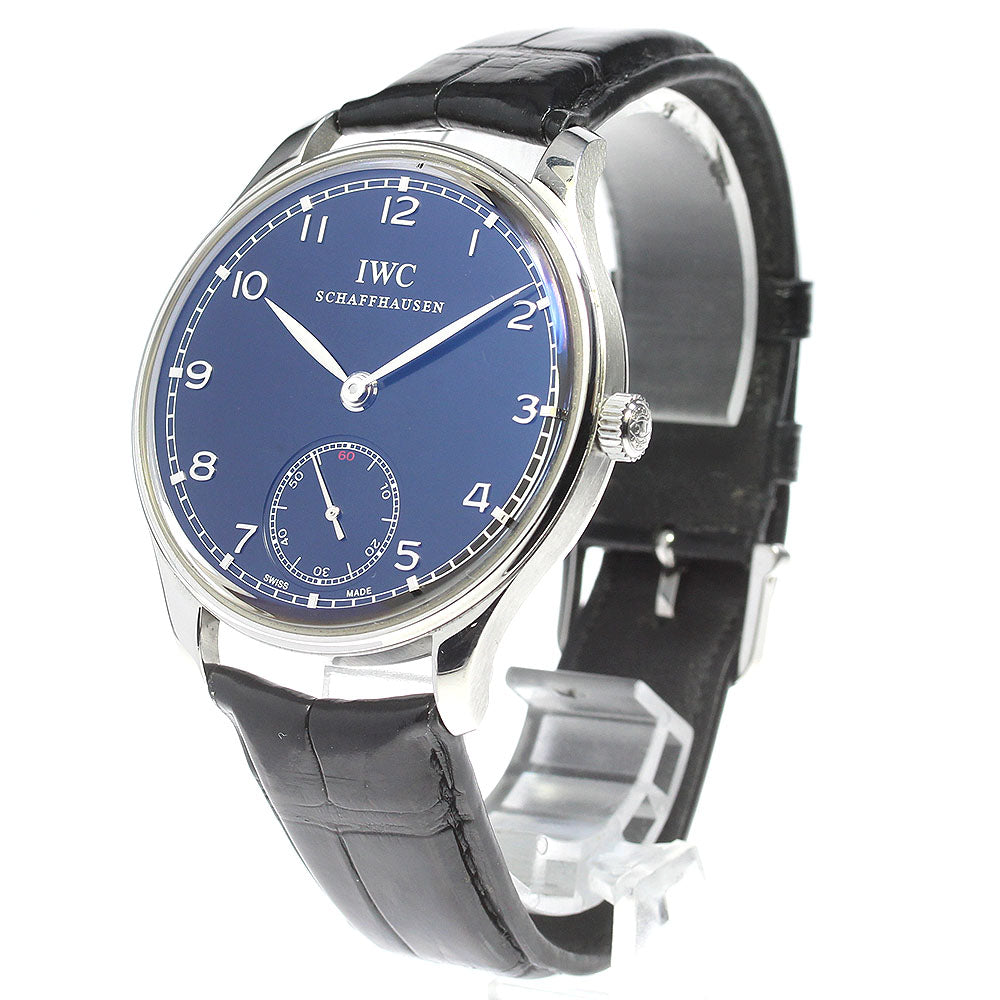 IWC SCHAFFHAUSEN Portugese IW545407 Small seconds black Dial Hand Winding Men's Watch_821075