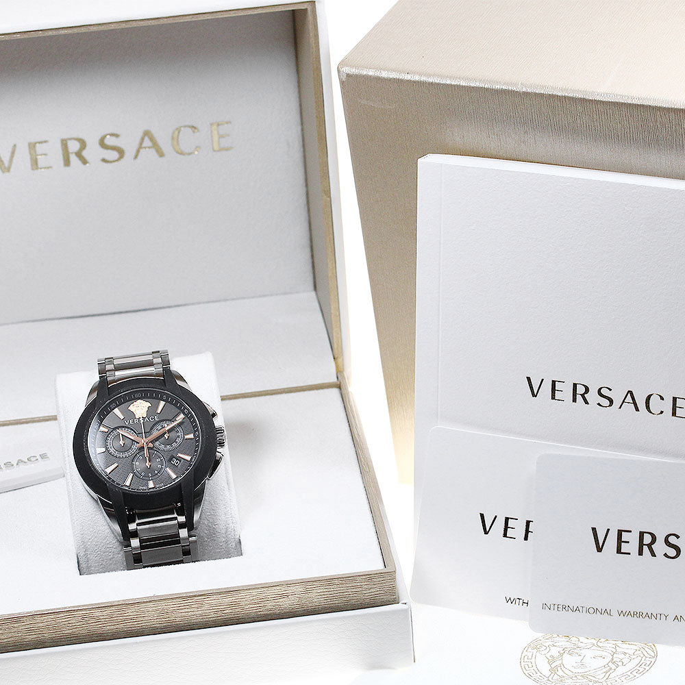 VERSACE character Chronograph black Dial Quartz Men's Watch_821141