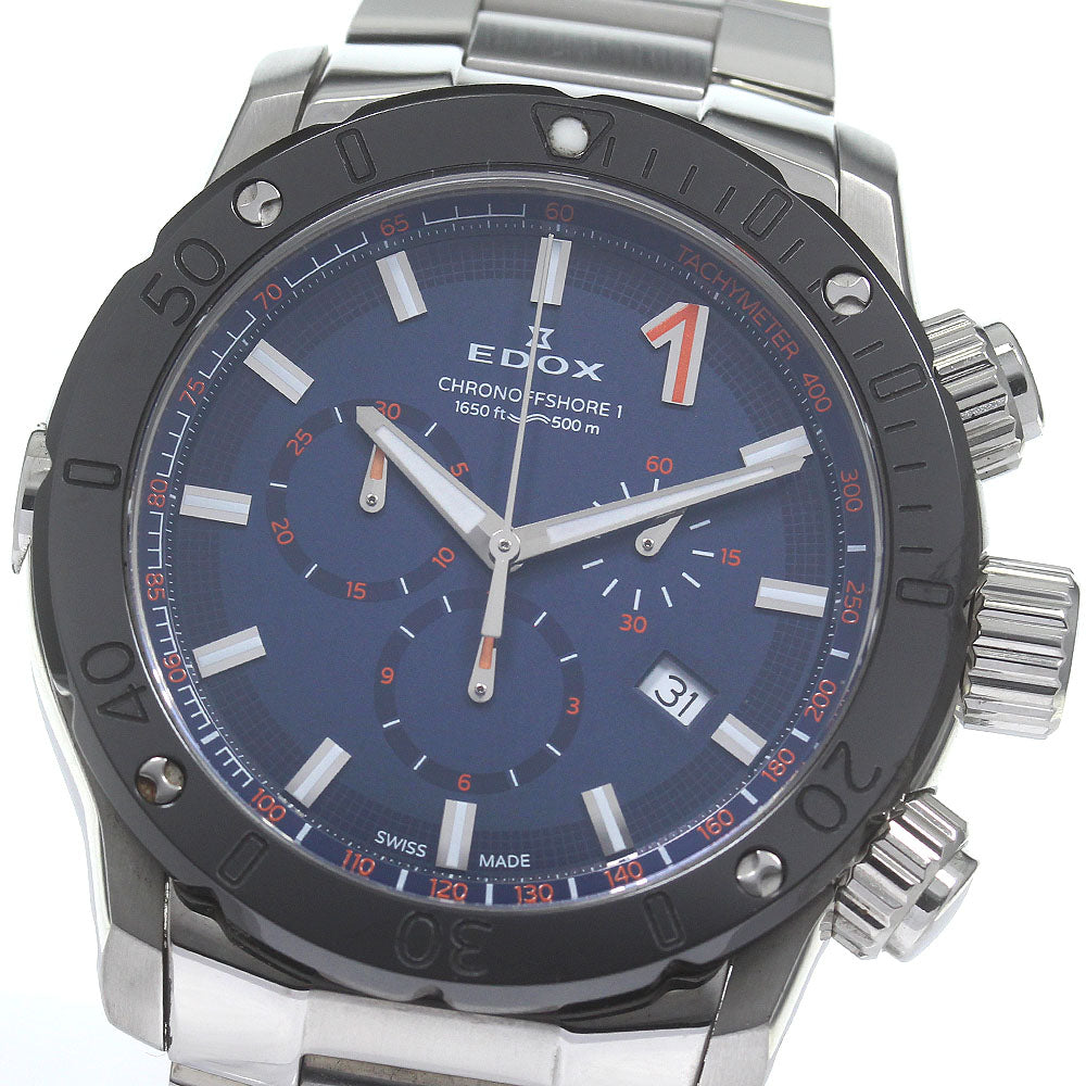 EDOX Chrono Offshore 1 10221 Chronograph Navy Dial Quartz Men's Watch_821150