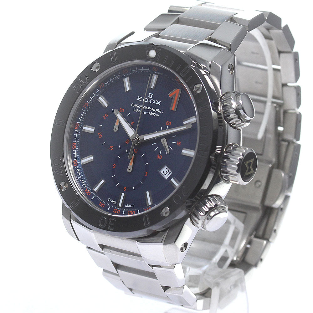 EDOX Chrono Offshore 1 10221 Chronograph Navy Dial Quartz Men's Watch_821150