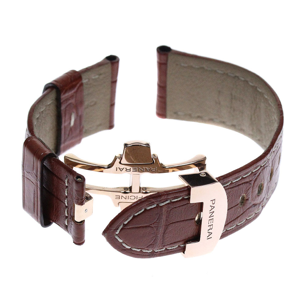 PANERAI Leather belt Lug width 0.9" Buckle K18PG Dial Men's Watch_821219
