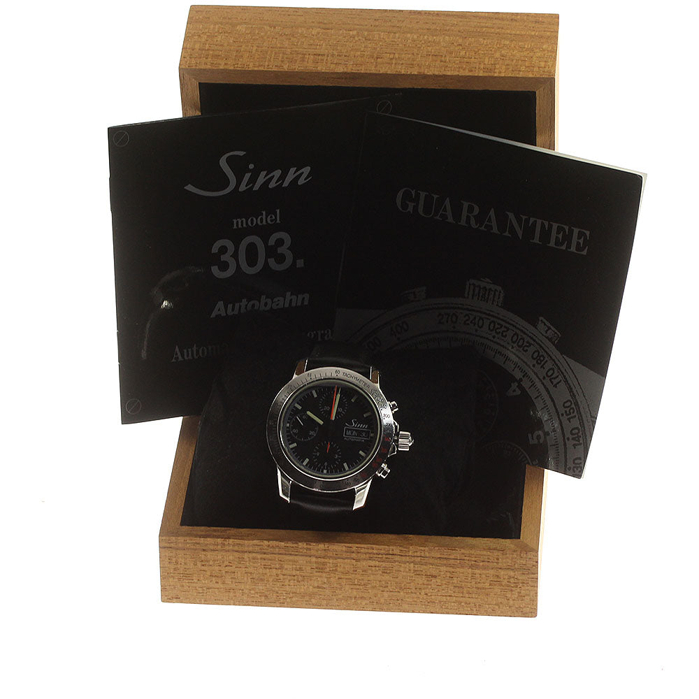 Sinn autobahn 303 Chronograph day date black Dial Automatic Men's Watch_821253