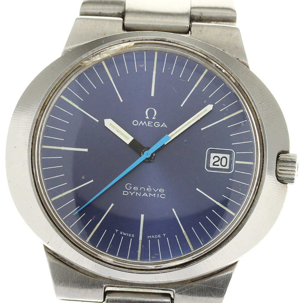 OMEGA Geneve Dynamic Date blue Dial Hand Winding Men's Watch_821296