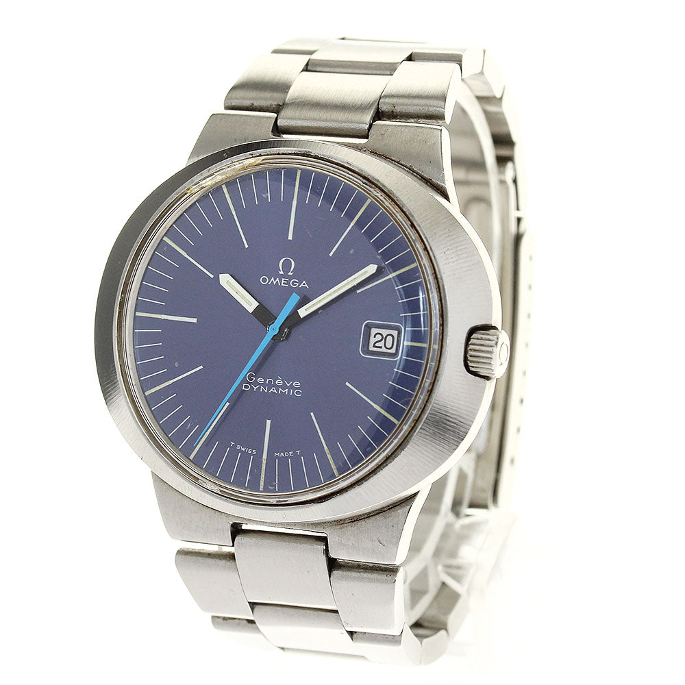 OMEGA Geneve Dynamic Date blue Dial Hand Winding Men's Watch_821296