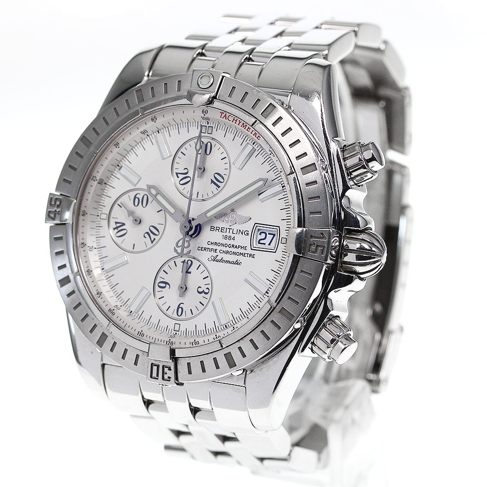 BREITLING Chronomat Evolution A13356 Date Silver Dial Automatic Men's_821362