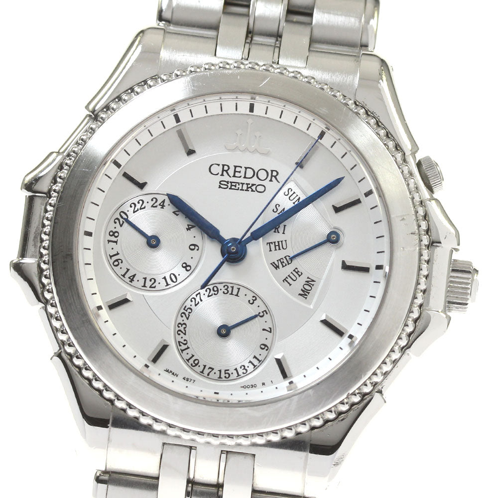 SEIKO CREDOR Pacificique GCBG997/4S77-0A20 Day date Silver Dial AT Men's_821754
