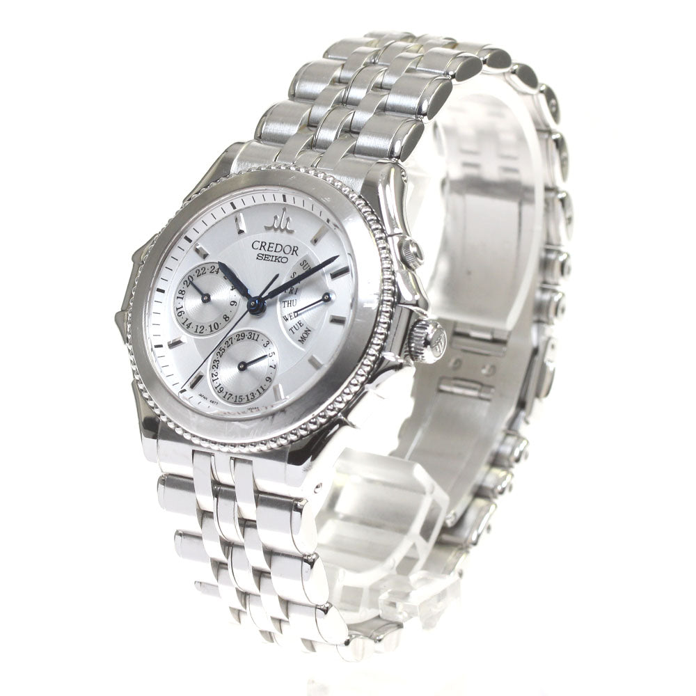 SEIKO CREDOR Pacificique GCBG997/4S77-0A20 Day date Silver Dial AT Men's_821754