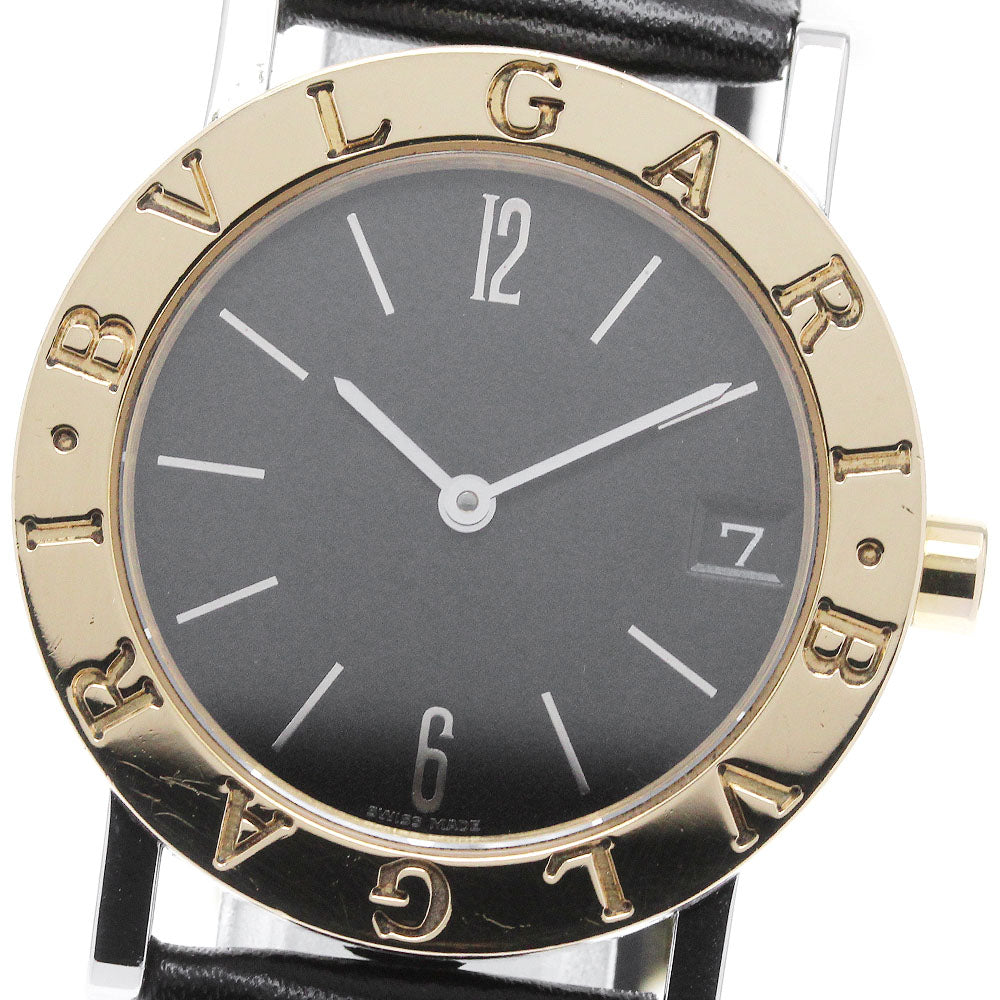 BVLGARI BVLGARIBVLGARI BB30SGLD YG bezel black Dial Quartz Boy's Watch_821858