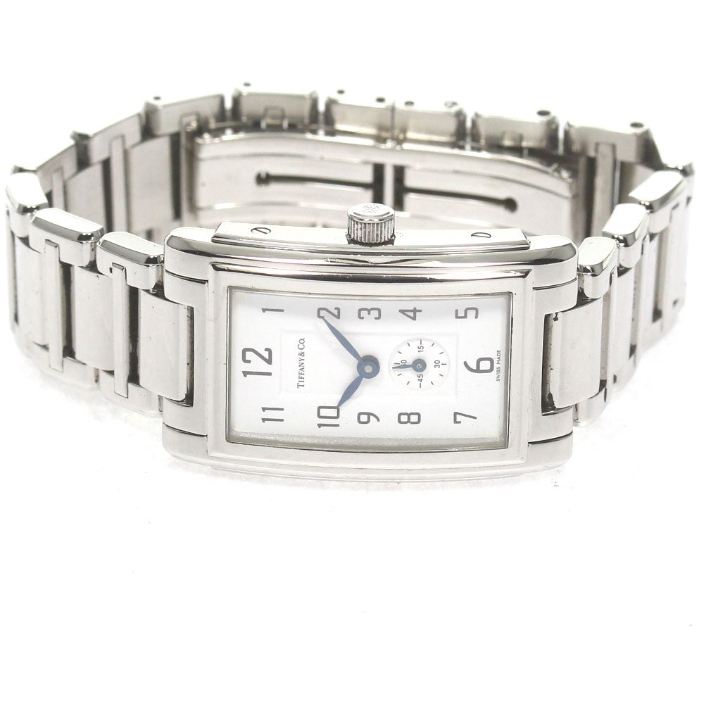 TIFFANY&Co. Grand Rectangleer Small seconds white Dial Quartz Men's Watch_821868