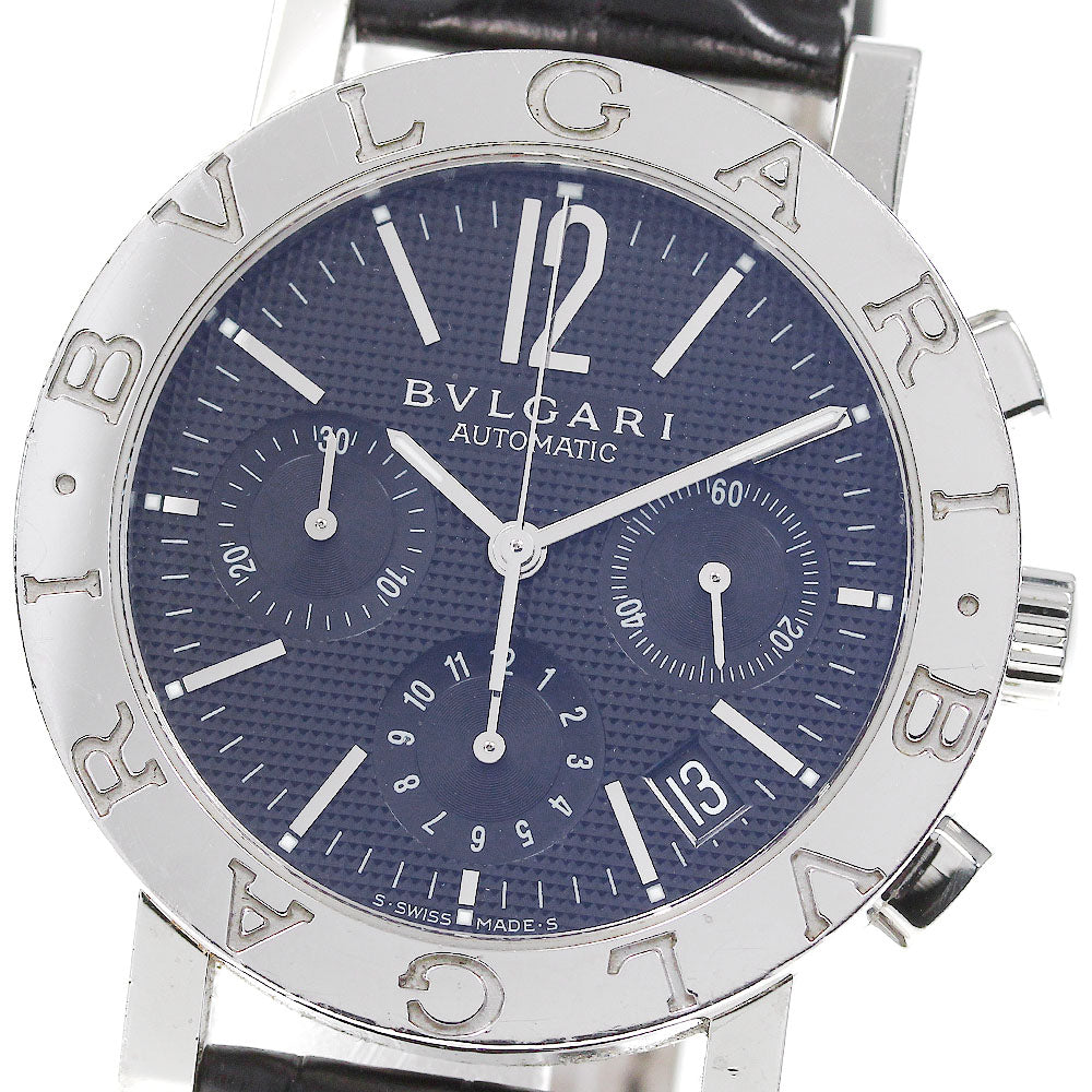 BVLGARI BVLGARIBVLGARI BB38SLCH Chronograph Black Dial Automatic Men's_821896