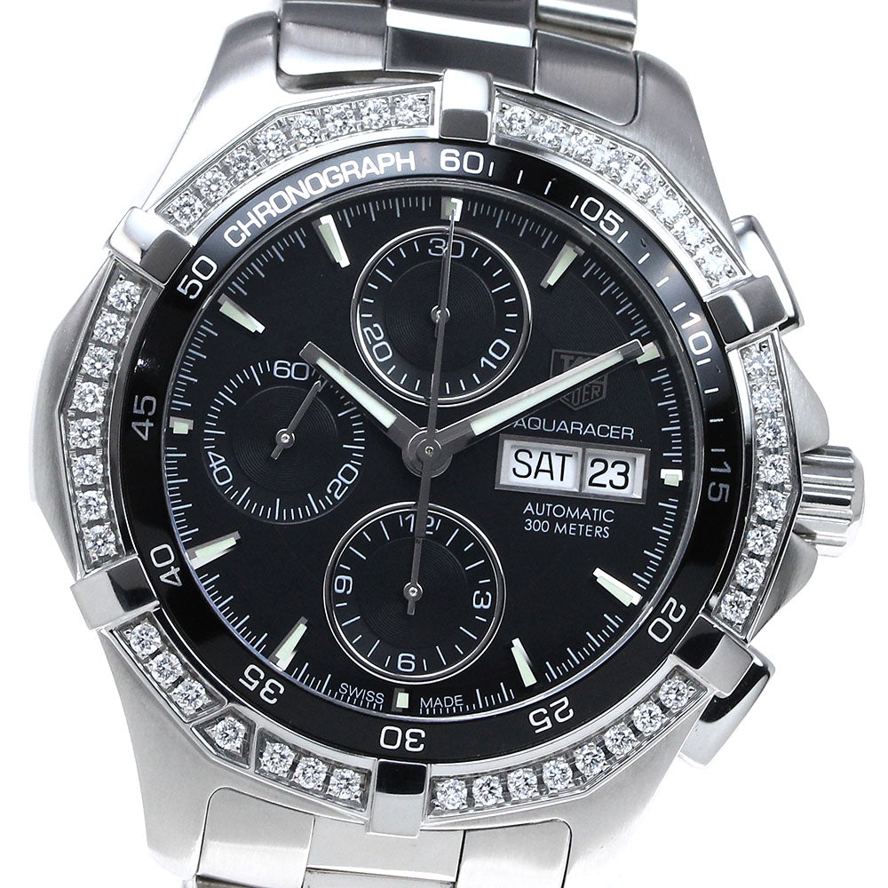 TAG HEUER Aqua racer CAF2014 diamond bezel chronograph AT Men's Watch_821915