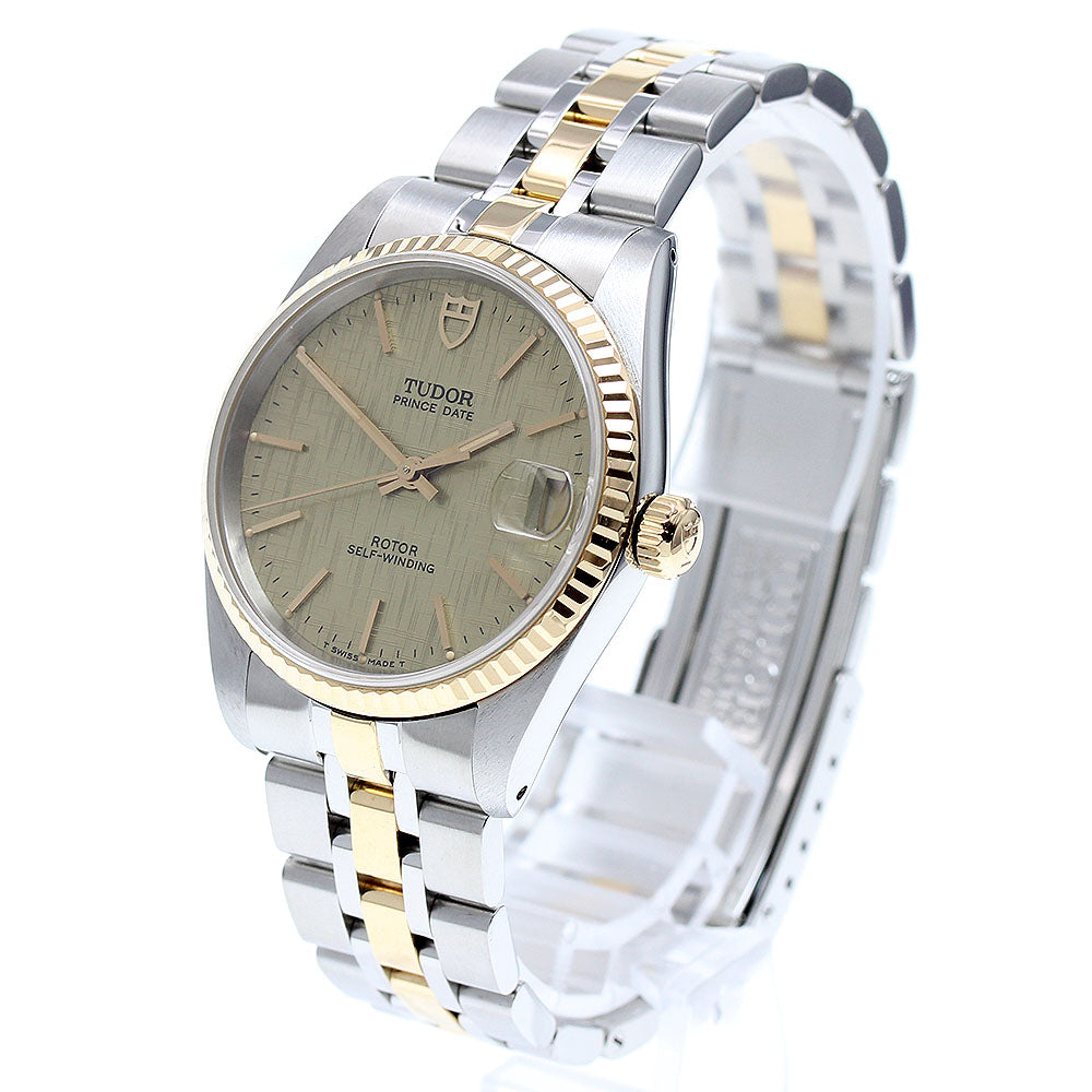 TUDOR Prince Date 72033 YG 2 tone gold Dial Automatic Boy's Watch_821997