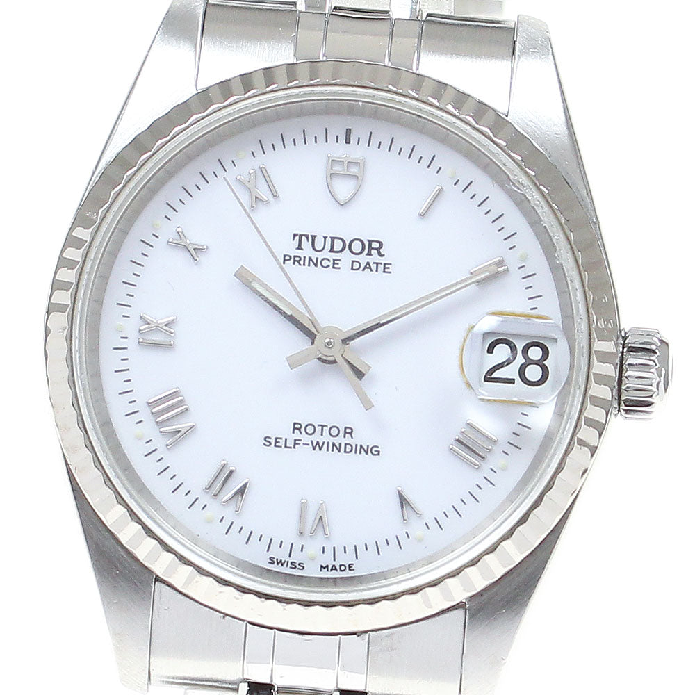 TUDOR Prince Date 72034 WG bezel white Dial Automatic Boy's Watch_821999