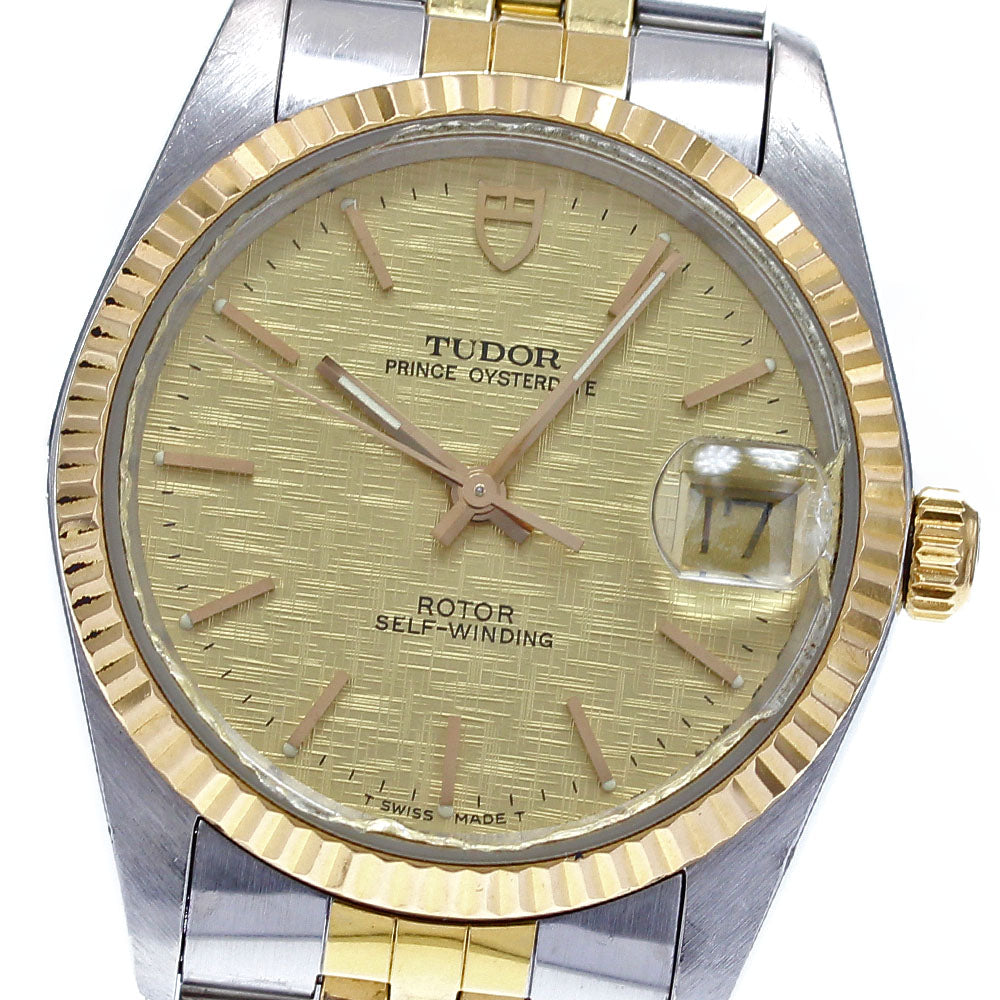 TUDOR Prince Oyster Date 74033 YG bezel Gold Dial Automatic Men's Watch_822008