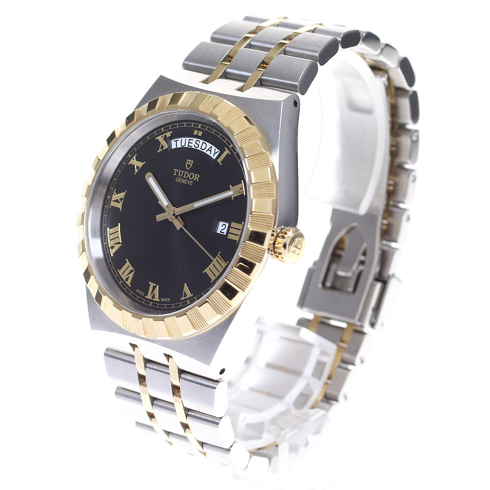 TUDOR Royal 28603 Day Date YG2 tone black Dial Automatic Men's Watch_822028