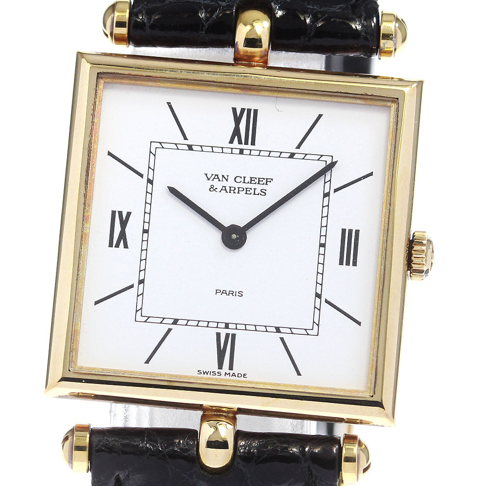 Van Cleef & Arpels K18YG Square White Dial Quartz Men's Watch_822180