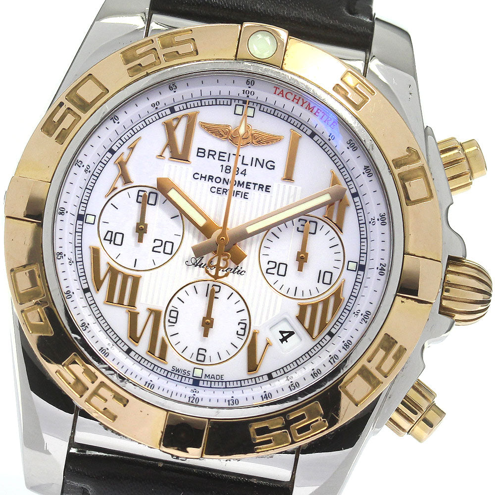 BREITLING Chronomat44 CB0110 Chronograph white Dial Automatic Men's Watch_822758