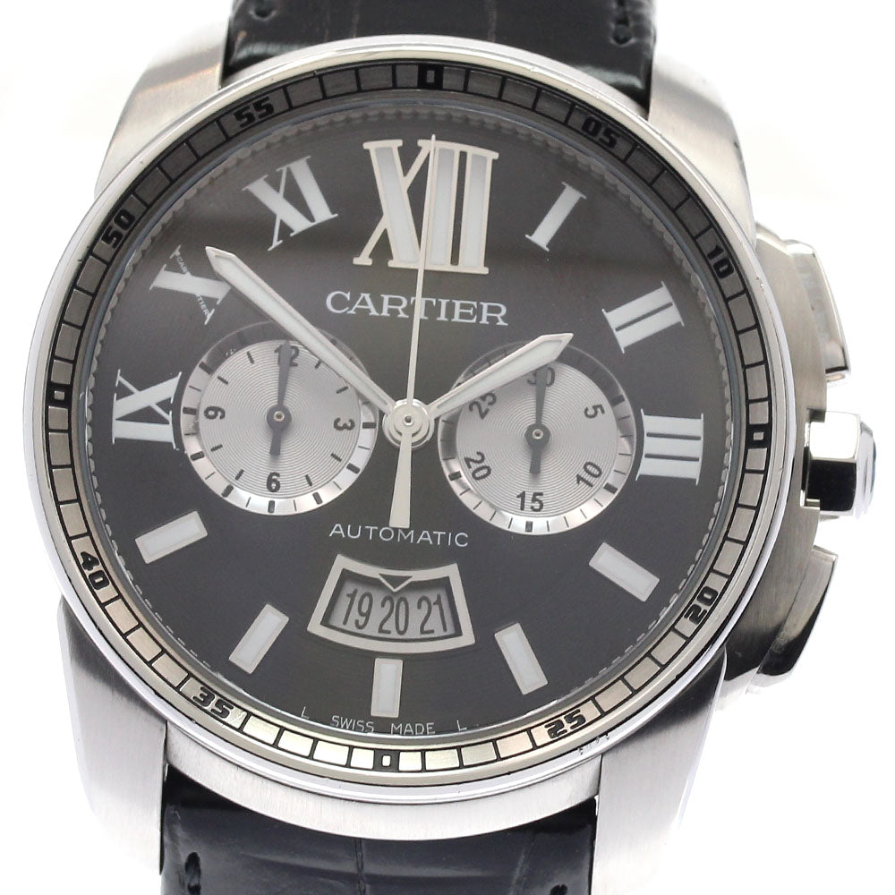 CARTIER Calibre de Cartier W7100060 Date Chronograph black Dial Automatic Men's Watch_822895