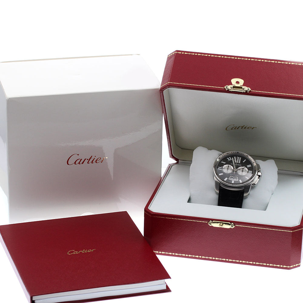 CARTIER Calibre de Cartier W7100060 Date Chronograph black Dial Automatic Men's Watch_822895