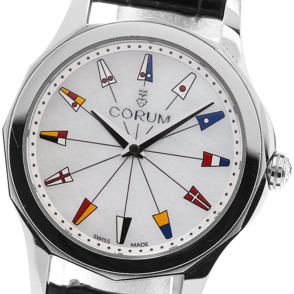 CORUM Admirals cup 01.0132 White shell Dial Quartz Ladies Watch_823012