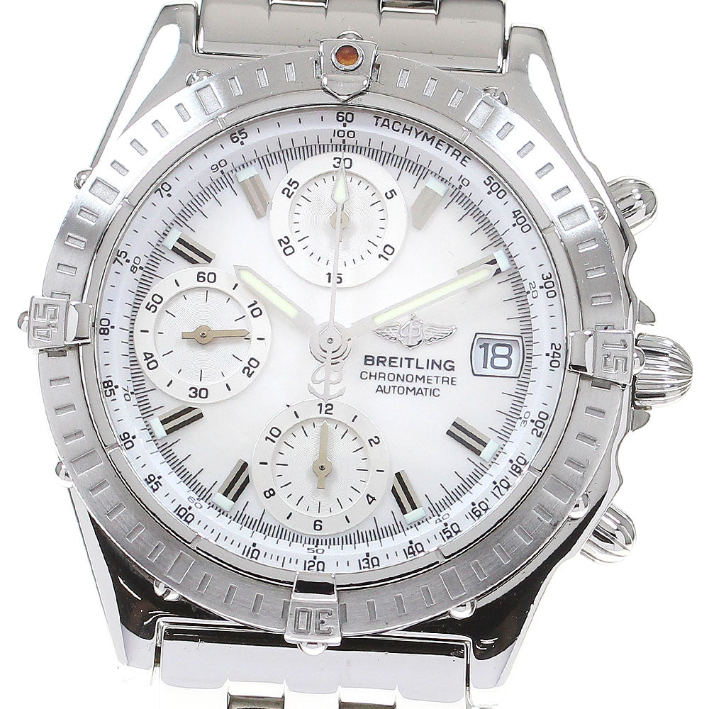 BREITLING Chronomat A13352 Date White shell Dial Automatic Men's Watch_823017