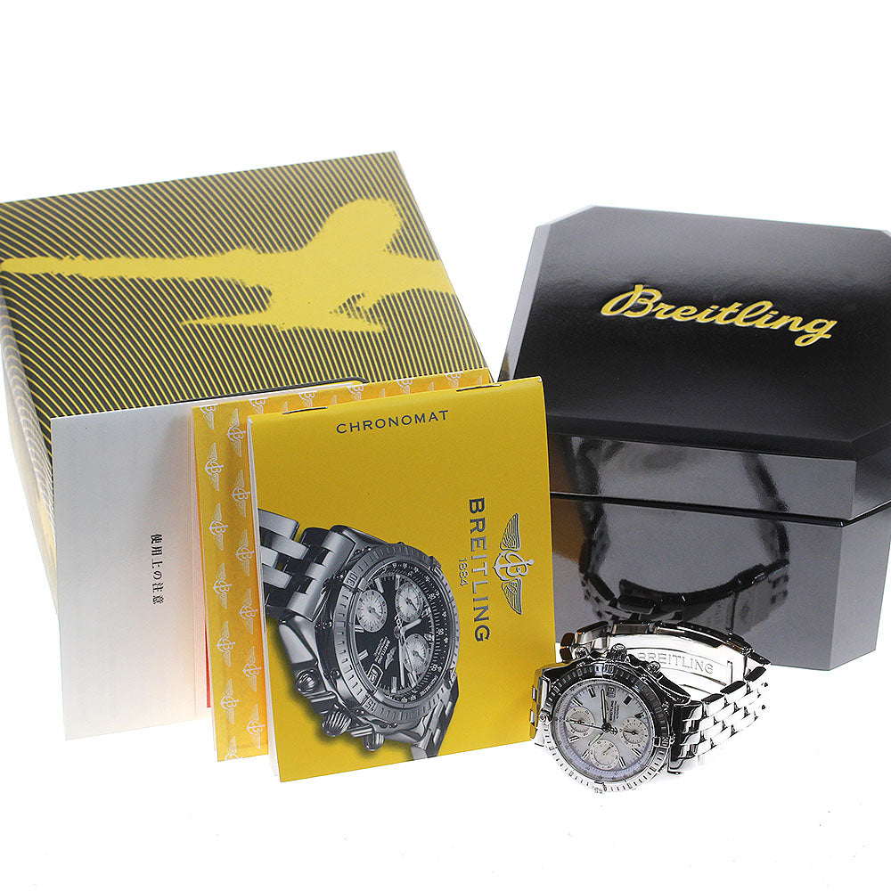 BREITLING Chronomat A13352 Date White shell Dial Automatic Men's Watch_823017