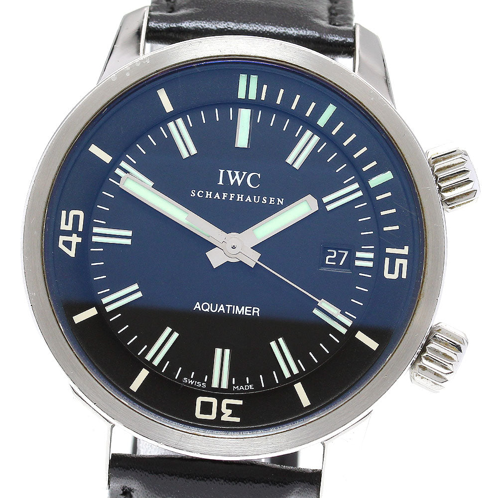 IWC SCHAFFHAUSEN Vintage aquatimer IW323101 Date black Dial At Men Watch_823116