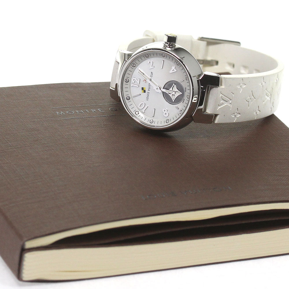 LOUIS VUITTON Tambour Lovely Cup Q12M0 12P diamond White shell Dial Quartz Ladies Watch_823140